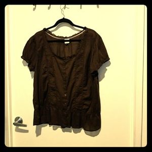 🦋Sonoma🦋Brown Button Down